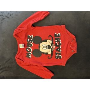 5/$10 Disney baby Mickey Mouse red onesie/bodysuit 3-6 months